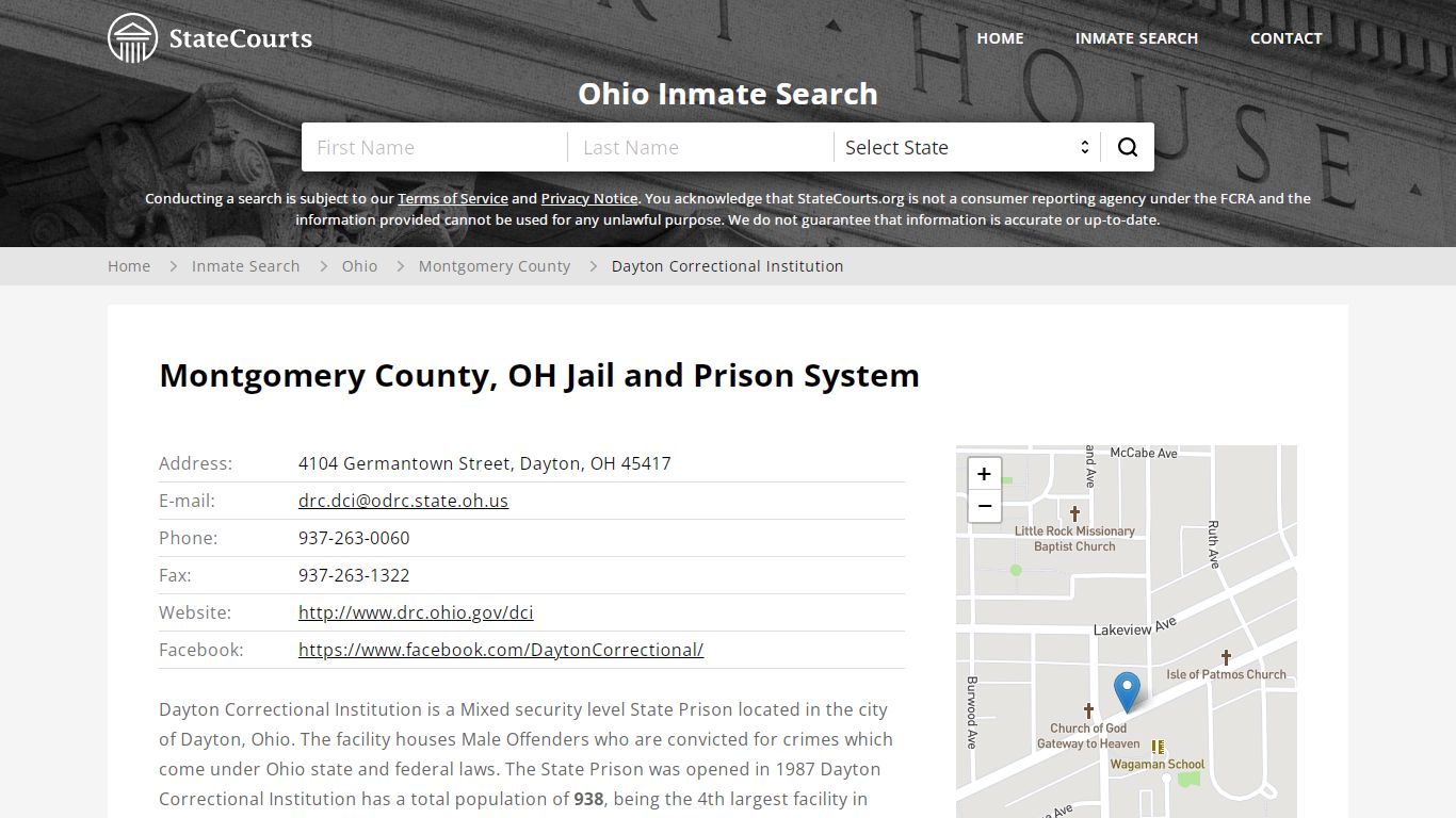 Dayton Correctional Institution Inmate Records Search ...